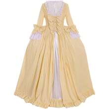 Women's Queen  Rococo Ball Gown Victorian Dress Costume Yellow - Màu vàng - Xem 15