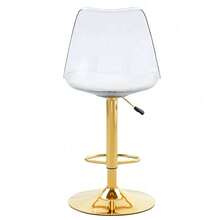 Barstools - Gold + Transparent + Metal + Plastic + Set Of 2 - View 9