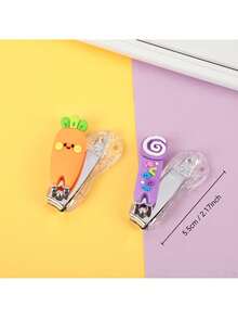 1 件，可爱卡通动物造型指甲钳，马卡龙色透明指甲剪，PVC 底座，卡通风格男女通用指甲修剪器。 - 彩色 - 查看 4