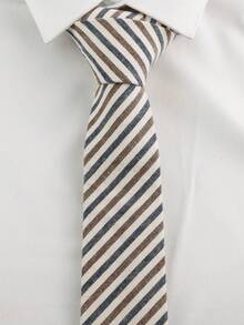 ZLQ&GOU 1条彩虹条纹男士领带，6厘米，适合秋冬季休闲聚会和领带搭配。 - 彩色 - 查看 4