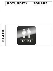 1pc 10cm Glossy Acrylic Wall Stickers, Bathroom Signage Mirror Stickers, Home Decor Wall Decals, Toilet Indicator Sign,For School Supplies,Back To School - Multicolor - View 17