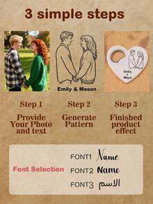 LICVIC Custom Love Bottle Opener Fridge Magnets, Personalized Wedding Strong Fridge Magnets, Customized Name And Picture Fridge Magnets, Customizable Photo Funny Fridge Magnets, Cute Fridge Magnets, Birthday, Valentine's Day, Anniversary, Living Room, Women - Style B - View 2