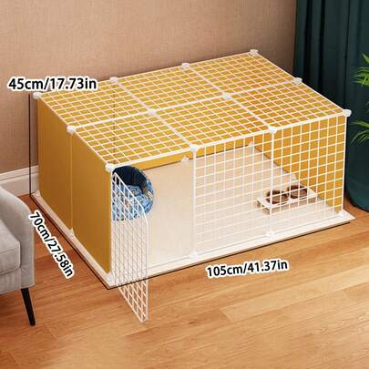 适用于小型犬、博美犬、吉娃娃、兔子、小猫的模块化室内宠物围栏，易于组装
