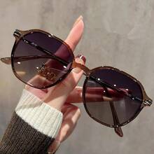 Retro Metal Frame Sun Glasses, , Fashionable And Unique Design Fashion Glasses, For Men And Women Sun Glasses - Multicolor - View 3