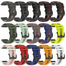 1条22mm/26mm QuickFit双色软硅胶替换表带，兼容Garmin Fenix 8 Pro 47mm/51mm、Fenix E 7X/7/6X/6/5/5X Plus、Quatix 8、Tactix 7/8、Forerunner 970/965/955/945、Instinct 3/2X/Enduro 3/Epix Gen 2/D2/Bravo，可调节，适合户外运动 - 黑 紅 - 查看 8