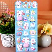 一套全新儿童卡通动物减压贴纸，可爱又实用，可作为卡通装饰贴纸。采用海绵和PS材质制成，共有四种款式。可用于制作贴纸簿、装饰笔记本电脑、冰箱，以及DIY卡通手机壳等。 - 彩色 - 查看 8