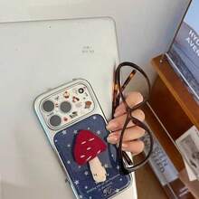 Cartoon Dog Bow Tie DIY Sticker + 2pcs Transparent Camera Lens Film, Cake & Apple Pattern, Soft Protective Film Compatible With Iphone 17 Pro Max/17 Pro, Anti-Scratch, Wear-Resistant, Ultra-Thin Lens Protector, Smooth Effect. - 2 Transparent Lens Films + Stickers - View 3