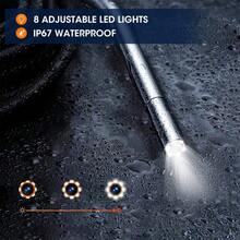 Endoscope With Light, 8mm 1080P HD Inspection Camera, IP67 Waterproof Digital Borescope, 16.5ft Flexible Snake Cable, 4.3 Inch LCD Screen Industrial Endoscope - Black - View 10