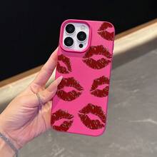 Red Lip Pattern, Simple And Stylish Phone Case, Suitable For IPhone 11/12/13/14/15/17/Air/Pro/Plus/Pro Max, Is The Perfect Gift For Friends And Valentine's Day. - Hồng - Xem 10