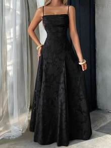 Unadoll Women's Spring Lace-Up Backless Lace Dress, Sexy And Elegant, Suitable For Vacation, Date, Back To School, New Year, Valentine's Day, Party, Wedding And Beach Wear - Black - View 7