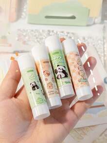 2/8pcs Random Cute Panda & Capybara High Viscosity Glue Sticks, Office & School Supplies, Student Solid Glue Suitable For Handicrafts, Origami, Scrapbooking, Notebooks, Stickers, Back To School Essential - Multicolor - View 5