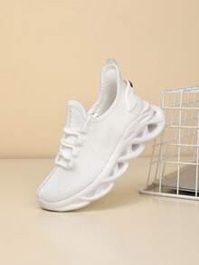Low-Top Flat Non-Slip Casual Outdoor Children Sports Running Shoes - White - View 3