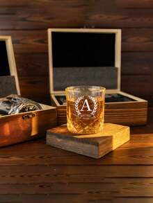 Engraved Square Whiskey Glass, Customized Text Whiskey Glass, Gifts For Whiskey Lovers, Ideal For Home Use, Groomsmen Gift Idea, Groomsman - Best Man Gift, Wedding Shot Glasses, Bar Ware, Reusable, Multi-Functional, Ornamental, Stylish, Exquisite, High-Quality, Custom, Personalized, Unique, Suitable For Weddings, Anniversaries, Christmas, Valentine's Day,Father's Day, Mother's Day, Graduations, Easter, And Holiday Drinks | Custom Glassware - Multicolor - View 8