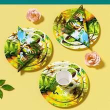 Dinosaur Disposable Plates, Napkins, Cups - One-Time Party Supplies Set, Fits 25 Guests, Disposable Paper Plates Suitable For Birthday, Wedding, Theme Party, Family Picnic - Multicolor - View 5