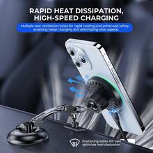 1pc New Stable Zinc Alloy Dual-Axis Magnetic Wireless Car Charger And Fast Charging Holder, Phone Navigation Mount - A - View 10