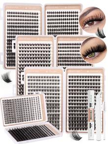 This Mixed Style Cartoon False Eyelash Set Includes 544/512/384 Clusters, With 3 Different Combinations To Create 32 Rows Of Cartoon-Style False Eyelashes. These Anime-Style False Eyelashes Can Create A Natural Makeup Effect, Suitable For Beginners As Well As Halloween, Christmas, And Party Occasions.