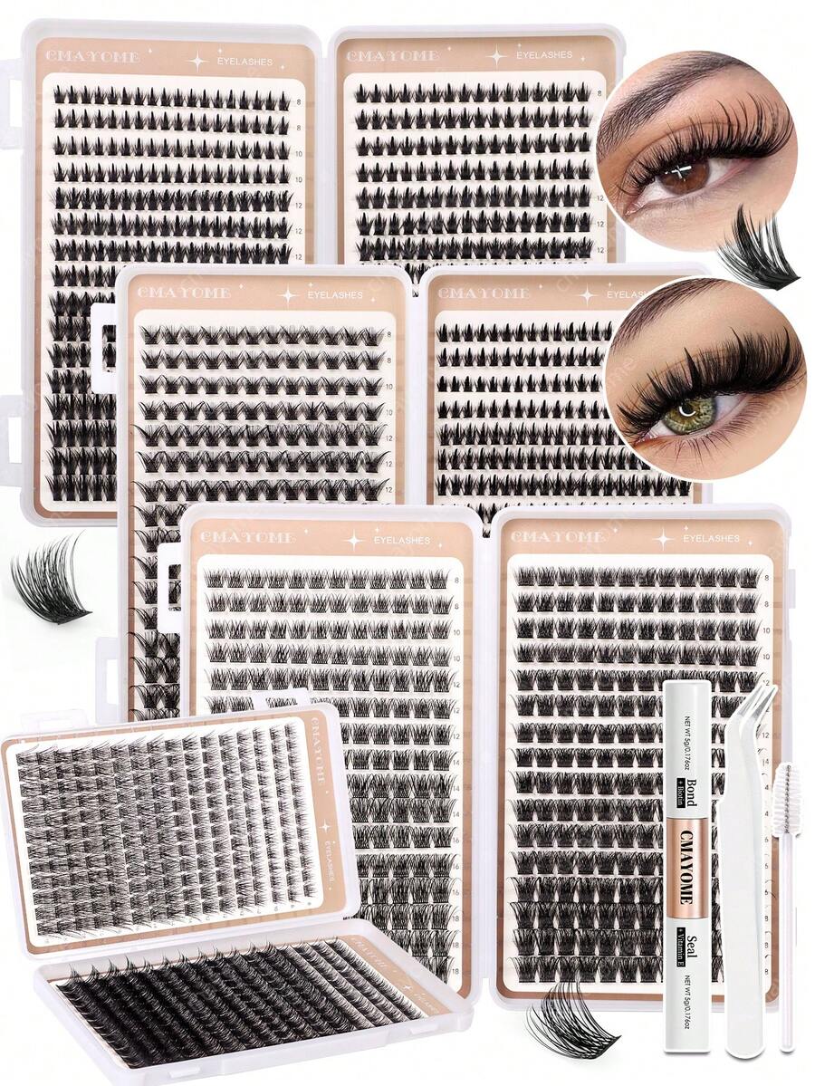 This Mixed Style Cartoon False Eyelash Set Includes 544/512/384 Clusters, With 3 Different Combinations To Create 32 Rows Of Cartoon-Style False Eyelashes. These Anime-Style False Eyelashes Can Create A Natural Makeup Effect, Suitable For Beginners As Well As Halloween, Christmas, And Party Occasions.
