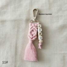 1pc Customized Braided Tassel Name Keychain, Personalized Boho Bag Charm, Wedding Gift, Bridesmaid Gift, Valentine's Day Gift