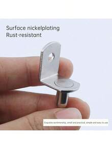 106pcs Metal Shelf Pins Kit, Nickel-Plated Support Pegs, 4 Styles, 5mm & 1/4 Inch, For Bookshelves, Cabinets, Kitchen Furniture & Closets