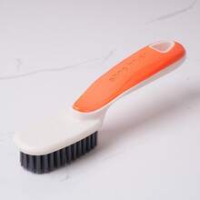 Soft-Bristled Laundry Brush For Home Use. Cleaning Brush. Shoe Brush. Clothes Washing Brush. Special Soft-Bristled Brush. Multifunctional. Non-Damaging To Shoe Surfaces. - Orange Shoe Brush - View 12