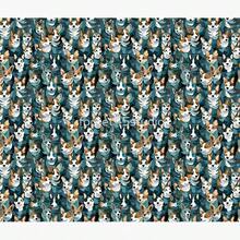 Pembroke Welsh Corgi In Camouflage Pattern Throw Blanket - Main Image Color - View 10