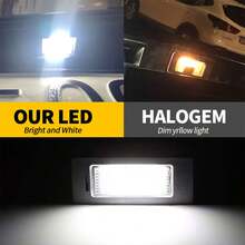 2pcs LED Number License Plate Light Lamps Lighting For BMW E90 2008-2012/E91 2006-2011/ E92 E60 E61 E60 E70 E71 E72 E39 E82 1/3/5/X-Series White OEM#:63267165646, 63267193293 - A - View 6