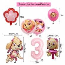 这款粉色汪汪队立大功乳胶气球套装包含金属箔数字气球、生日派对装饰气球和趣味气球，适合 1 至 9 岁儿童，是成人生日或墙面装饰气球套装的绝佳礼物。 - 彩色 - 查看 7