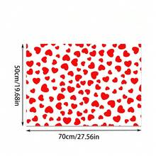 19.68*27.56in Valentine's Day Heart Pattern Gift Wrapping Paper, Valentine's Day Party Pink DIY Wrapping Paper, Party Gift Decoration Supplies - Multicolor - View 3