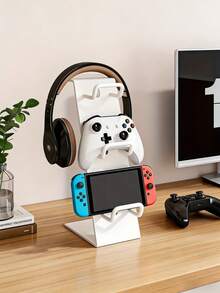 Multifunktionale Spielekontroller & Kopfhörerhalterung - platzsparende Aufbewahrung, kreatives Aufbewahrungsdesign, geeignet für Wohnheim, Schlafzimmer, Schule, Wohnzimmer, Regale, auch ein ideales Geschenk für Feiertage und Geburtstage. Kann Spielekontroller halten, kann auch als Bücherregal, Küchenregal, Küchenausstattung oder Aufbewahrungsregal verwendet werden. - Verschiedenfarbig - Übersicht 2