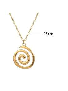 1件不锈钢弧形圆吊坠项链，个性化饰品，适合日常佩戴 - 項鍊 - 查看 5