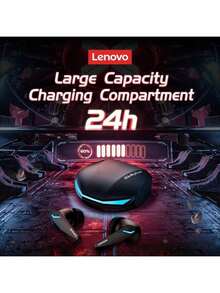 Auriculares inalámbricos Lenovo GM2 Pro 5.3 con Bluetooth, baja latencia, micrófono, llamadas HD, modo dual, para juegos, empaque chino. - Blanco - Ver 5