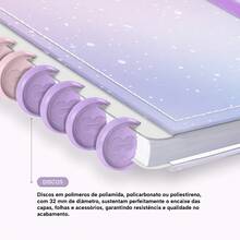 Caderno De Disco Iscool Inteligente 140 Folhas Color Flakes M+ G+ - M+ (17 x 23 cm) - Visão 8