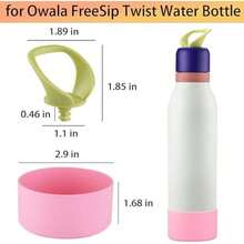 2 botas de silicona para botella de agua   Twist de 24 onzas, funda protectora antideslizante aplicable para   Twist - 2+2 rosa rojo - Ver 3