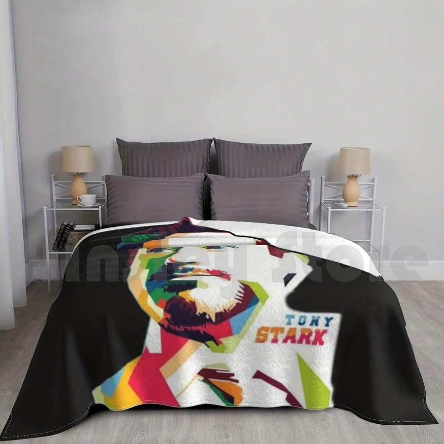 Tony Stark Art Blanket Fashion Custom Tony Stark Arc Reactor Erhero Robert Downey Jr Stark Industry Hero - Phong cách 6 - Xem 1