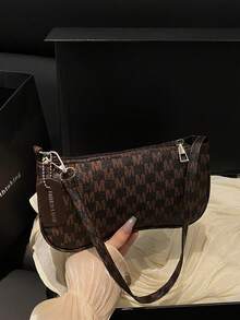 2026 New Fashionable Versatile Textured Chain Shoulder Bag Underarm Handbag For Women - Coffee - View 10