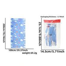 Cortina de fondo, linda cortina de puerta azul con estampado de pata de nube, telón de fondo para recuerdo de fiesta - Azul - Ver 3