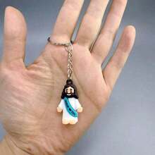 1pc Multicolor Creative Cartoon Jesus You Keychain Pendant, Key Chain Car Bag Ornament, Valentine's Gift For Friends, Daily Use Accessory Valentines Car Accessories Bag Charm School Cute Goth Y2k - 彩色 - 查看 3