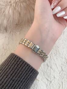 1pc Women's Oval Quartz Watch, Elegant & Fashionable, Suitable For Daily Wear, Also Great As Birthday/Graduation Gift Or Casual Gathering - 金色 - 查看 7