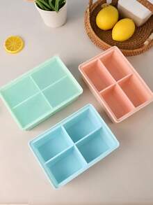 Bandeja de cubitos de hielo de silicona con tapa, apta para sopas, guisos, salsas, lavavajillas. Molde de cubitos de hielo de silicona para el hogar, bar y cocina, bandejas de cubitos de hielo, recipientes de almacenamiento de hielo, accesorios de cocina, esencial para la barra de café - Multicolor - Ver 6