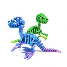 1个3D打印可活动关节和可张嘴的侏罗纪恐龙系列模型，缓解压力 - 彩色 - 查看 1