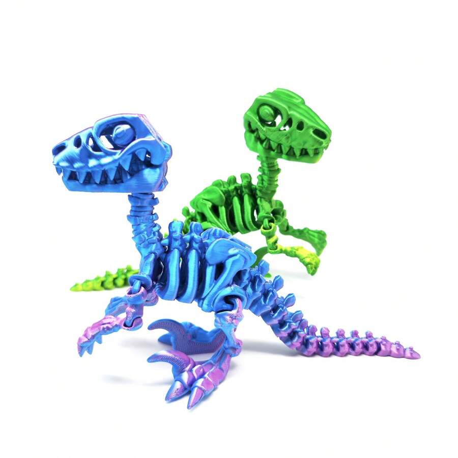 1个3D打印可活动关节和可张嘴的侏罗纪恐龙系列模型，缓解压力 - 彩色 - 查看 1