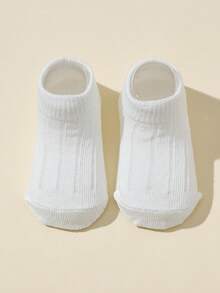 5 Pairs Baby/Toddler Solid Color Breathable Ankle Socks, Spring/Summer - Multicolor - View 4
