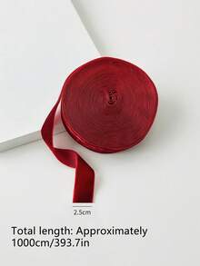 单面彩色植绒丝带，植绒丝带，植绒丝带蝴蝶结DIY，适用于服装、圣诞树、橱柜、圣诞节、情人节节日装饰、家居装饰DIY工艺品 - 酒紅色 - 查看 15