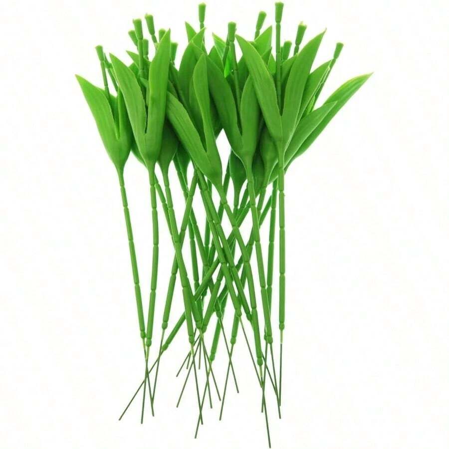 1/22 Stück künstliche Tulpenstiele, integrierte künstliche Tulpenblüten- und Blattzweige für Hochzeits-Blumenarrangements, Ansteckblumen, Geschenkverpackung & DIY-Blumendekoration, künstliches Blattwerk für Innenräume, Feengarten & Außenpflanzen, Frühlings-Hochzeitstisch - Verschiedenfarbig - Übersicht 1