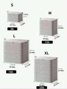 Caja de almacenamiento de tela moderna, plegable y de gran capacidad, impermeable - Ideal para guardar ropa, ropa de cama, juguetes, accesorios para el hogar y el automóvil, caja de almacenamiento de tela de estilo clásico con tapa, organizador de almacenamiento debajo de la cama, bolsa esencial para viajes - Multicolor - Ver 4