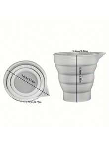 Juego de tazas de medición de silicona y resina - Tazas de mezcla plegables con escala para hacer velas, manualidades de joyería - Material de silicona duradero, fácil de limpiar - 250ML/500ML - Blanco - Ver 9