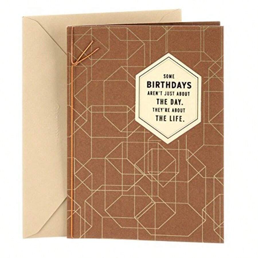 Hallmark Tarjeta de cumpleaños para hombres Celebrating You - Patrón de polígono - Ver 1
