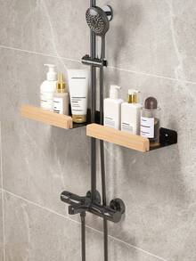 1pc Bathroom Shower Caddy, Wall Mounted Shower Storage Rack, Organizer For Shampoo, Conditioner, Soap, Bathroom Accessories - Multicolor - View 7