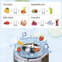 200W Professional Smoothie Blender - Ideal Kitchen Countertop Appliance For Desserts, Portable Rechargeable Fruit Juice Mixer (Model N58D) For Shakes And Juice, Plus A 600ML, 7.4V, 2400mAh, 18000RPM, 100W Household Crushed Ice Juicer Cup With USB Charging, Portable For Outdoor Travel - 黑色PRO MAX - 查看 6