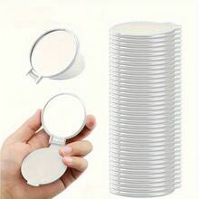 3pcs Mini Foldable Round Mirrors, Portable Modern Minimalist Vanity Mirror, Bow Decor Makeup Mirror - Multicolor - View 8